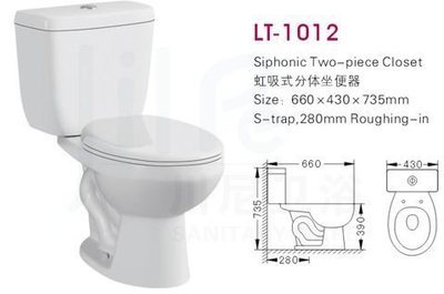 卫浴洁具选购指南 LT-1012虹吸式分体座便器出厂价优势解析